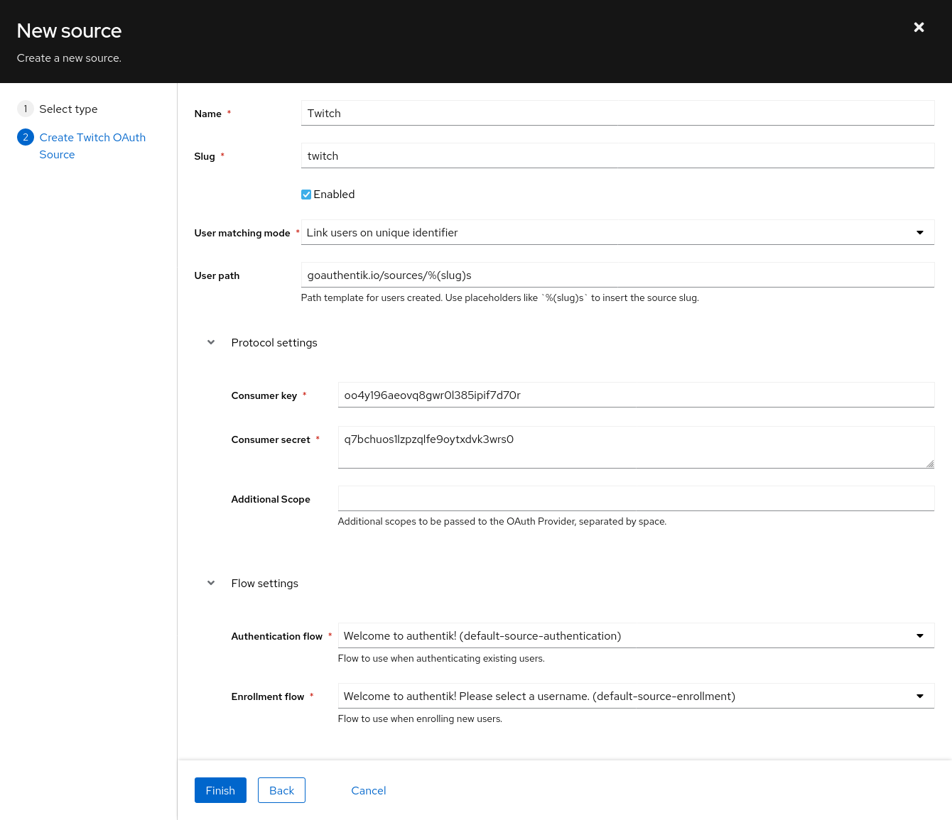 Authentik Source Example